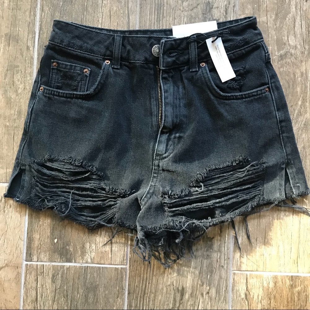 TOPSHOP Moto Mom jean shorts